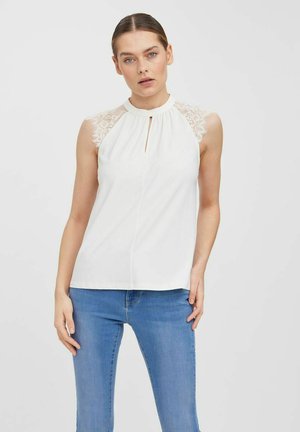 Vero Moda VMMILLA TEE - Blouse - snow white