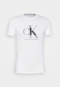 Calvin Klein Jeans DISRUPTED MONOLOGO  - Camiseta estampada - bright white