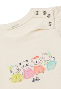 United Colors of Benetton Triko s potiskem - white