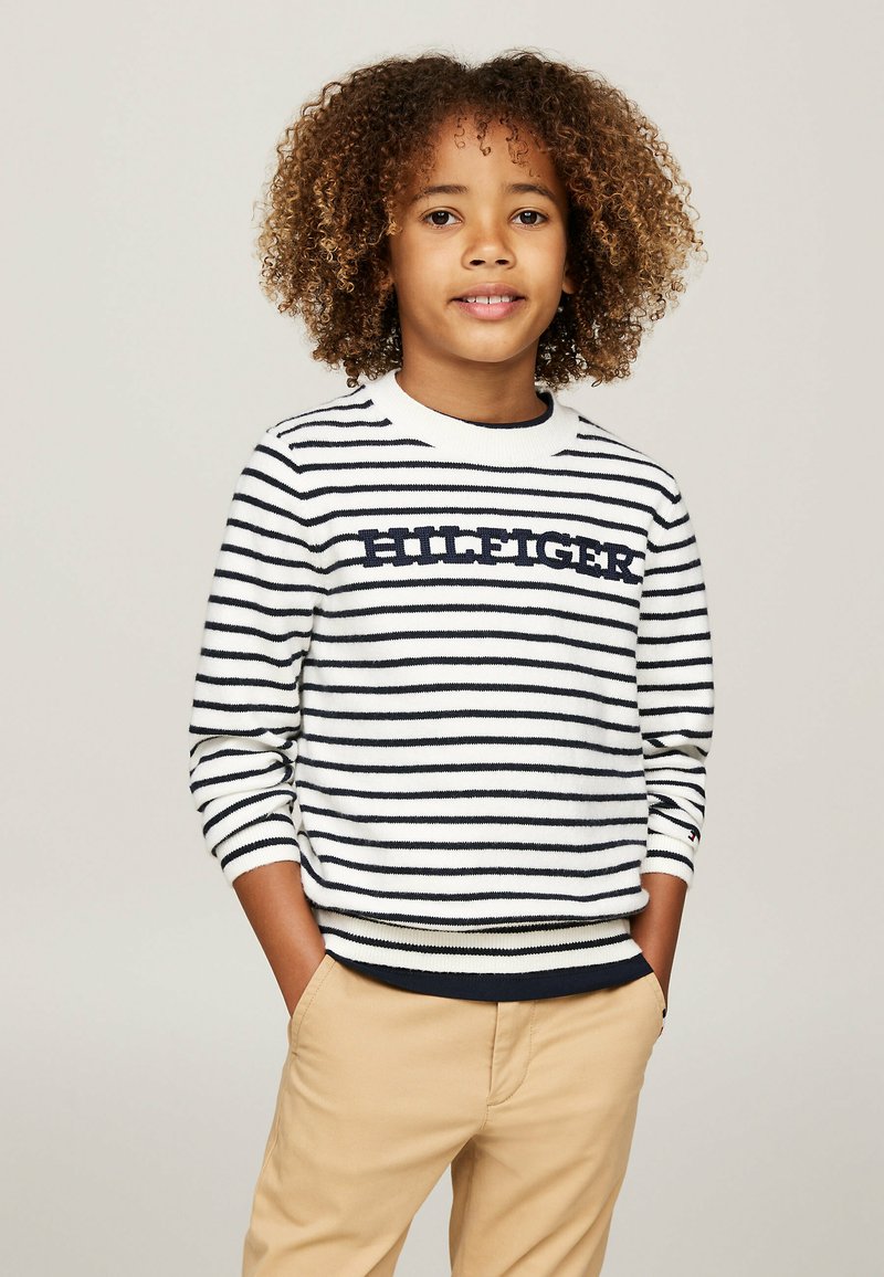 Tommy Hilfiger MONOTYPE REGULAR - Jersey de punto - white base blue sttripe