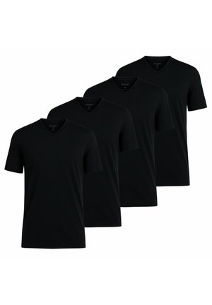 V-NECK 4ER PACK BODYWEAR MODERN FIT - Undertröja - schwarz