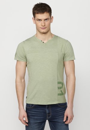 SHORT SLEEVE - Nyomott mintás póló - kaki   khaki