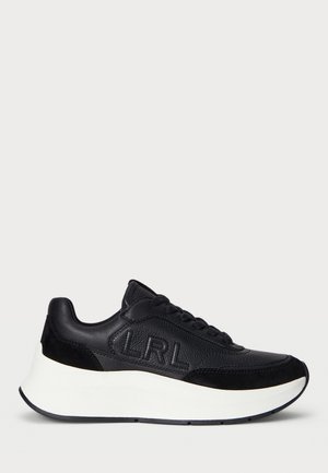 Lauren Ralph Lauren FRANKY SNEAKERS LOW TOP - Tenisky - black/black