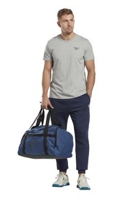 Reebok IDENTITY SMALL LOGO TEE - Pamata T-krekls - medium grey heather