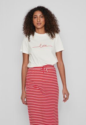 VILA VIPURE  - Tričko s potlačou - cloud dancer