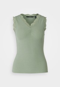 VMROSI V NECK - Top - hedge green