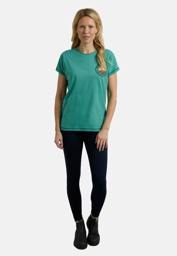 Print T-shirt - dark jade