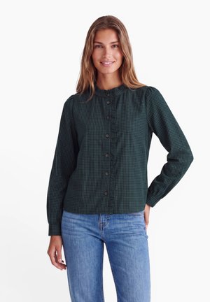 Street One Studio, LANGARM BLUSE MIT RUNDHALS UND RÜSCHEN - Button-down blouse - mossed green