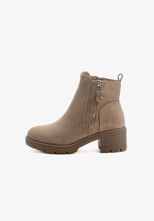 Botines con plataforma - natur