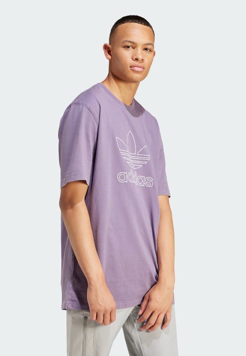 adidas Originals OUTL TREF - T-Shirt print - shadow violet