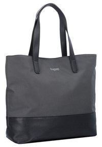 Sac fourre-tout Bugatti gris et noir avec doubles bretelles et partie inférieure texturée, conçu pour transporter des effets personnels.