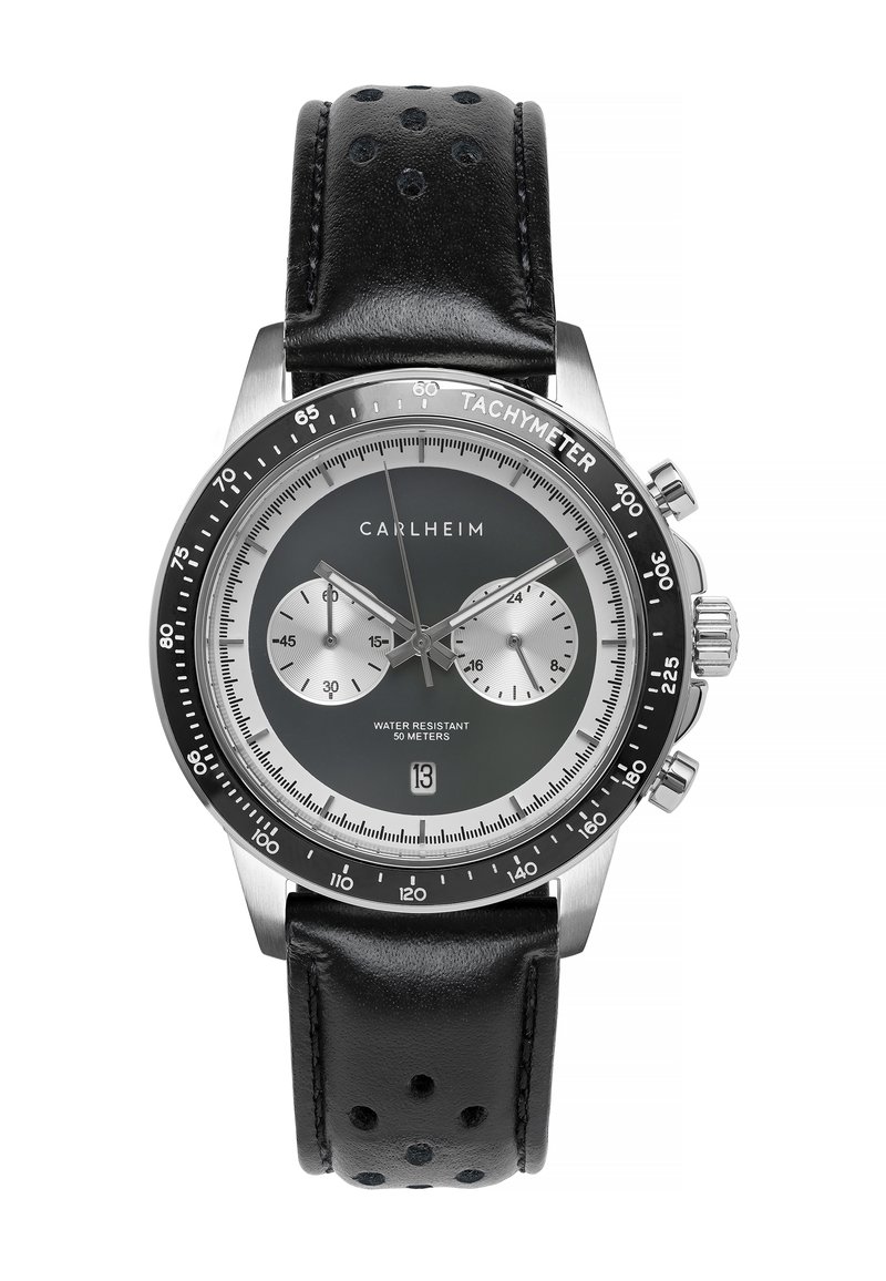 Carlheim RACING AKSEL 40MM RACING  - Cronógrafo - silver coloured and grey coloured black