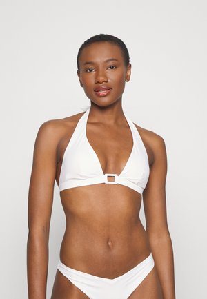 women'secret NOON WHITE HALTER REMOVABLE PAD BRA - Πάνω μέρος μπικίνι - ivory