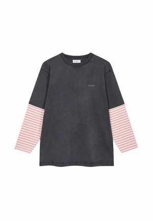 LAYERED BF - Longsleeve - dark grey acid