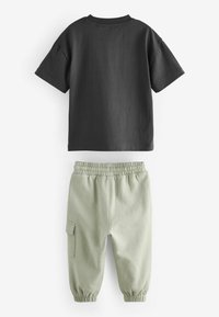 Next SET  - REGULAR FIT - Tepláky - charcoal grey sage green