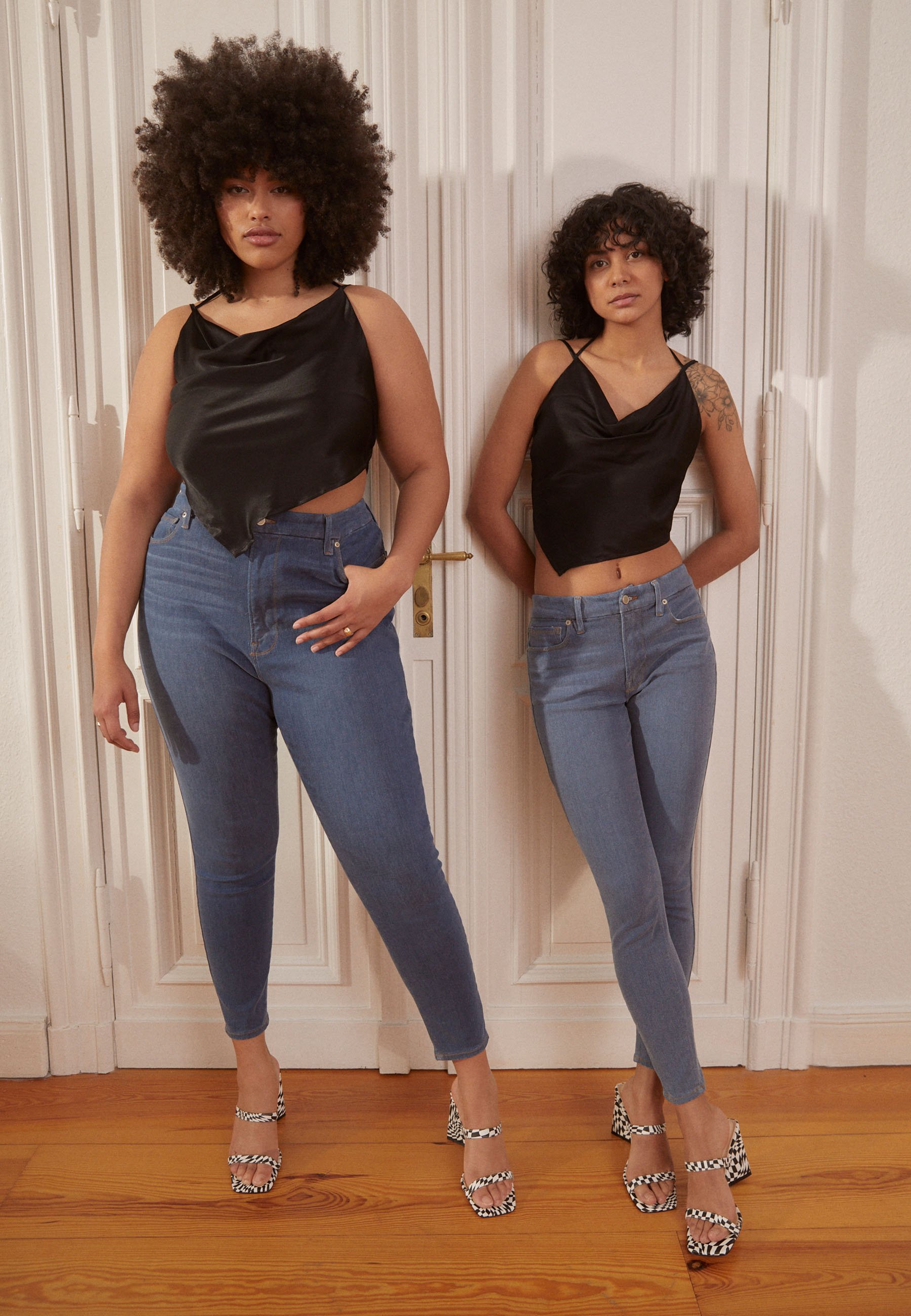 Good American ALWAYS FITS - Vaqueros pitillo - blue/blue denim -