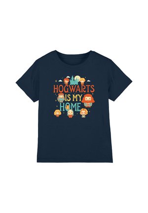 Warner Brothers, HARRY POTTER HOGWARTS IS MY HOME UNISEX - Print T-shirt - dark blue