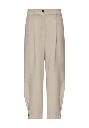 comma EXTENSIBLE DE COUPE BOULE À DÉTAIL BOUTONNÉ - Trousers - beige