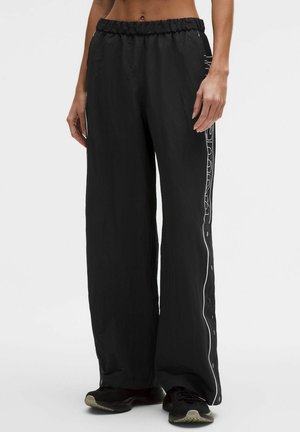 Crinkle Mid-Rise Wordmark - Püksid - black white