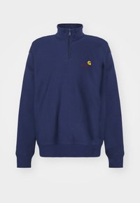 HALF ZIP AMERICAN SCRIPT - Mikina - air force blue