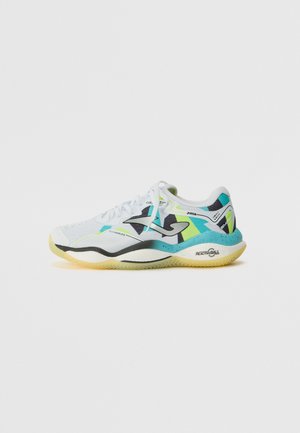 SMASH - Clay court tennis shoes - white/mint/yellow