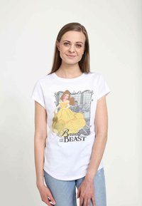 Henry Tiger BEAUTY & THE BEAST DANCING BE - Triko s potiskem - white