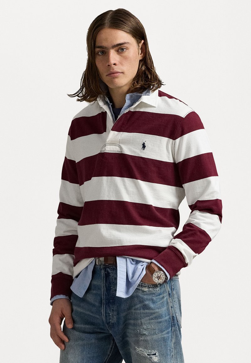 Polo Ralph Lauren THE ICONIC RUGBY SHIRT - Polo shirt - classic wine/trophy cream