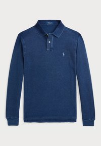 CUSTOM SLIM FIT INDIGO MESH POLO SHIRT - Polo - dark indigo