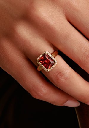 THOMAS SABO, Ring - gelbgoldfarben-coloured weiß rot