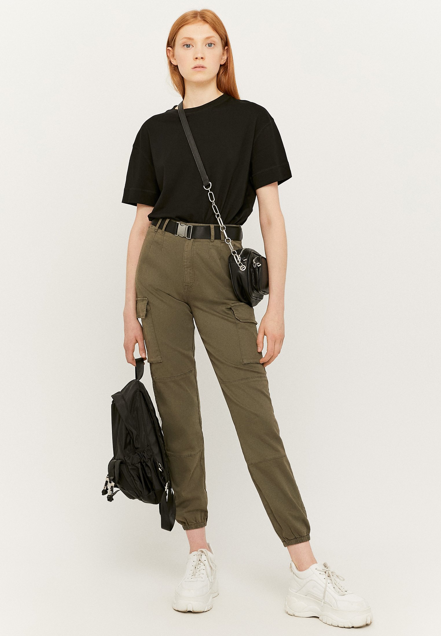 TALLY WEiJL HIGH WAIST - Pantaloni cargo - green/verde - Zalando.it