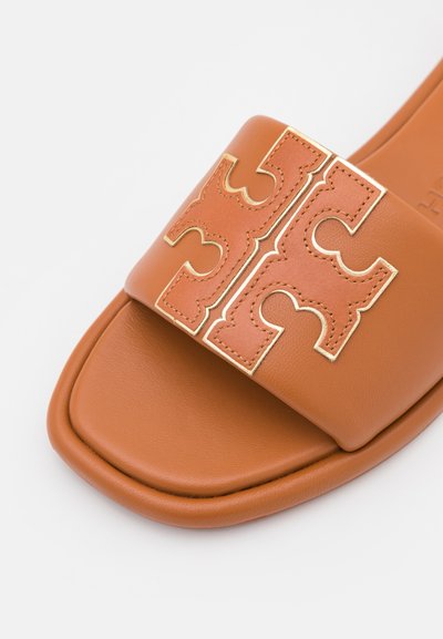 Tory Burch DOUBLE T SPORT SLIDE - Mulas - aged camello