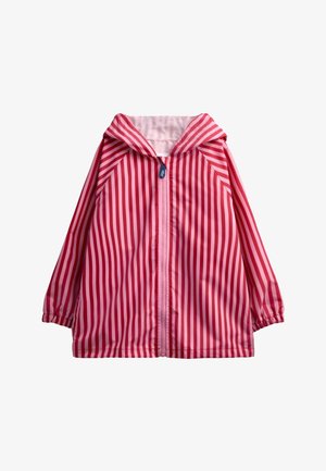 JoJo Maman Bébé WATERPROOF PACKAWAY JACKET - Regenjacke / wasserabweisende Jacke - pink stripe
