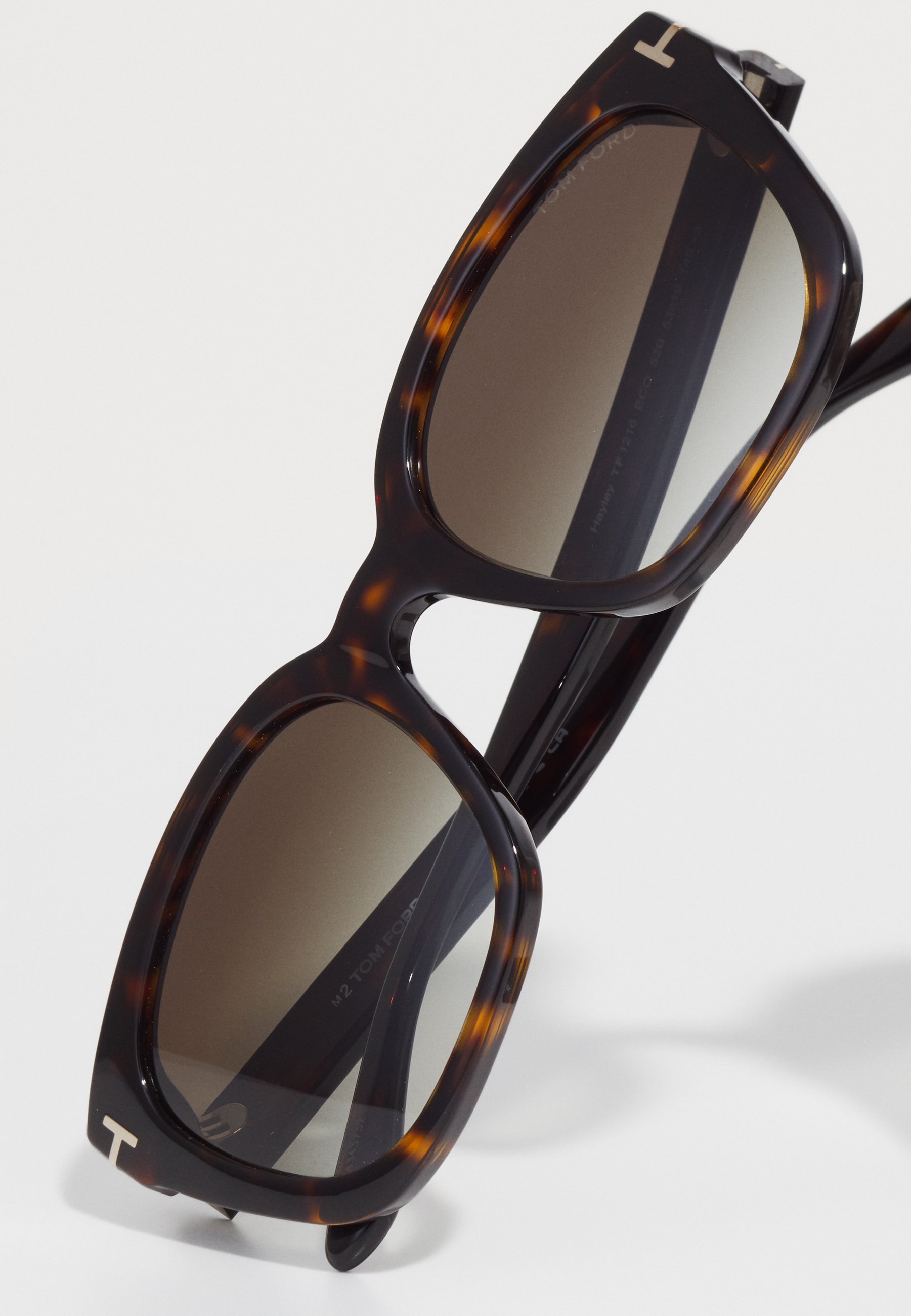 Tom Ford HAYLAY UNISEX - Sunglasses - dark havana /gradient smoke