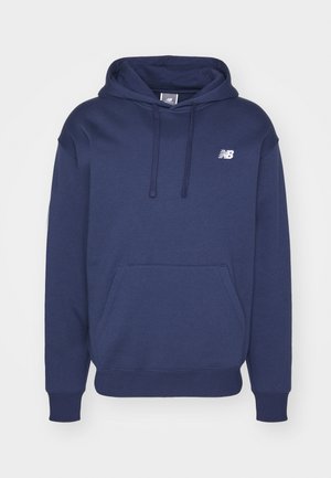 New Balance SPORT ESSENTIALS SMALL LOGO BRUSHED HOODIE - Sweatshirt - navy