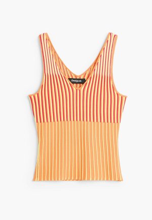 Desigual, SLEEVELESS KNIT T-SHIRT - Top - yellow