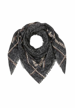 JACQUARD MIT LEO-MUSTER - Foulard - schwarz