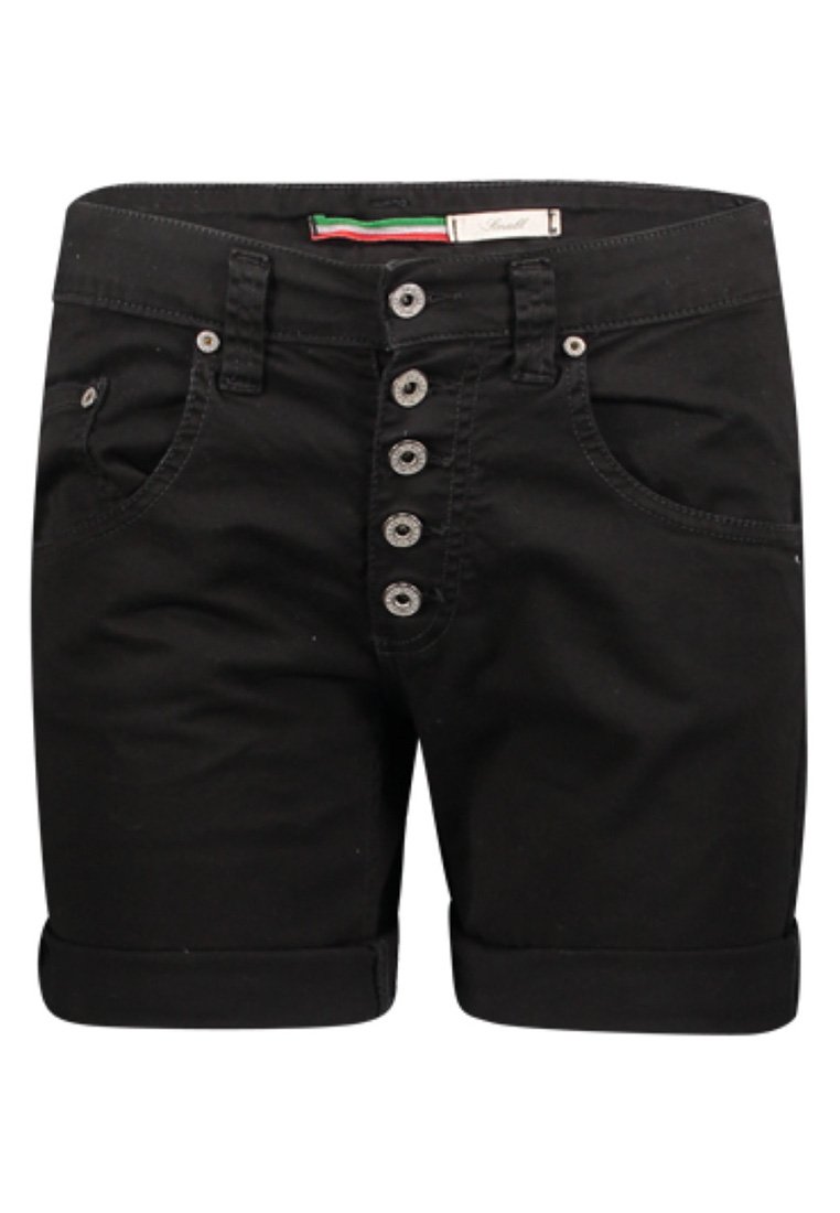 Jeansshorts Schwarze Kurze Jeans Damen PLEASE BOYFRIEND Jeans