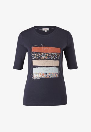 MIT FRONTPRINT - T-shirt con stampa - navy