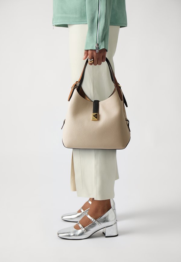 DECO COLORBLOCKED PEBBLED TOTE - Handbag - milk glass multi