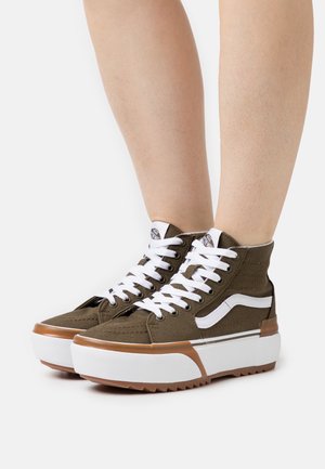 Baskets montantes - olive