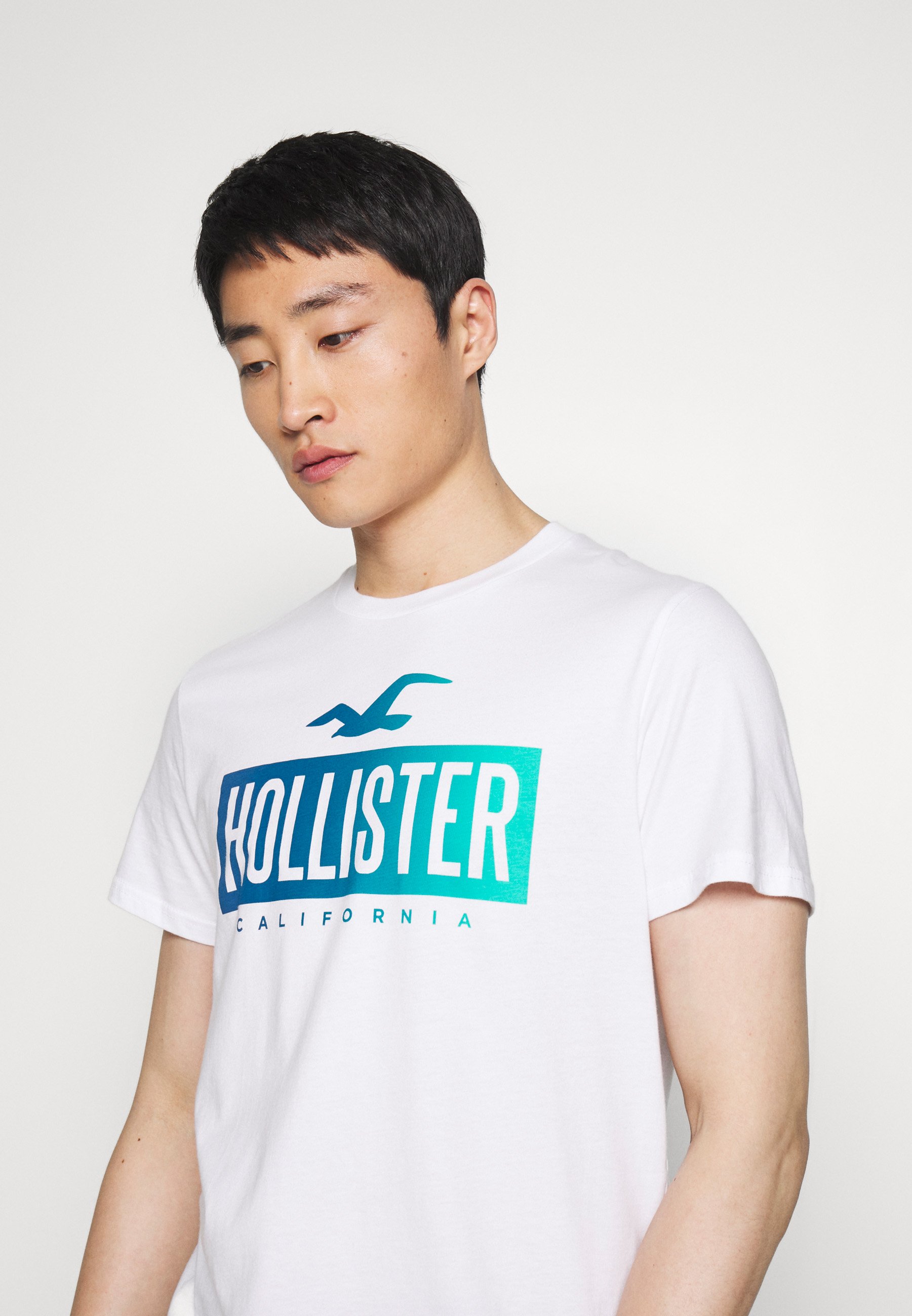 Hollister Co. PRINT LOGO T shirts med print white Hollister Co. PRINT LOGO - T-shirts med print - white