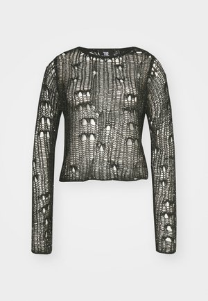 SIREN SEQUIN DISTRESSED - Strickpullover - black/silver