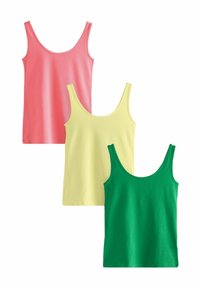 REGULAR FIT - BUILT UP THICK STRAP 3 PACK - Top - green pink yellow