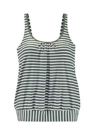 Bikini-Top - oliv gestreift