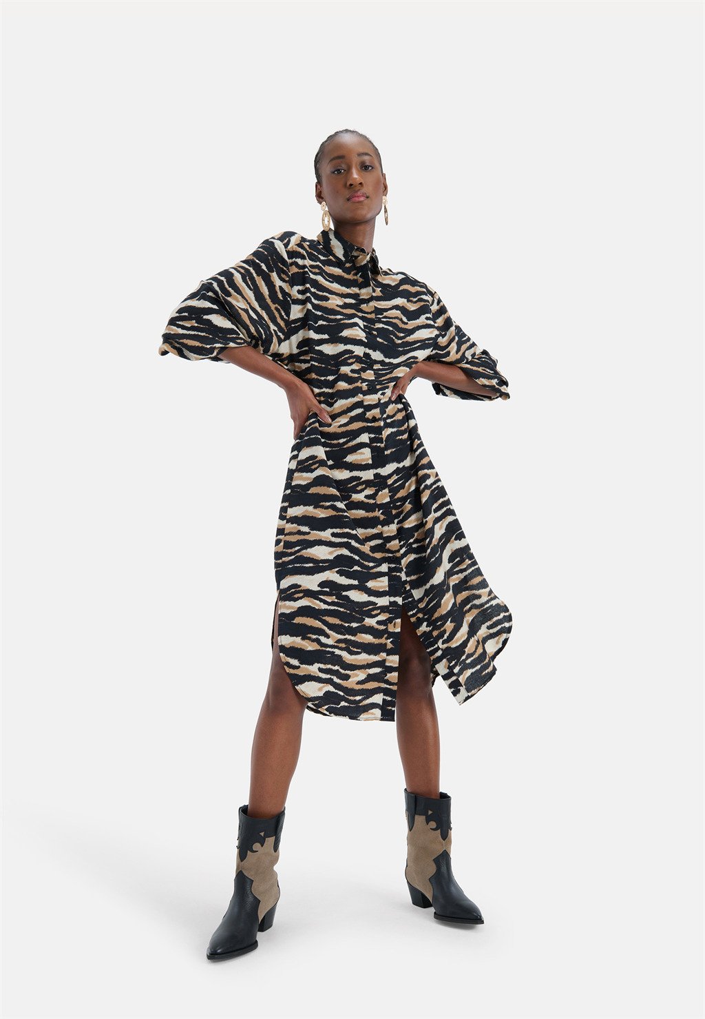Shoeby BONNIE EKSEPT - Shirt dress - brown - Zalando.ie