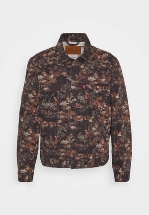VINTAGE FIT TRUCKER UNISEX - Jeansjacka - olive/black/brown