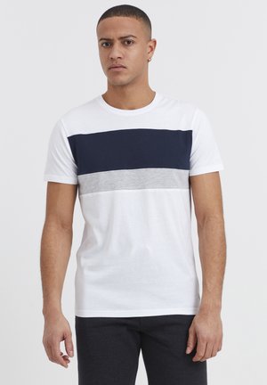 Solid SDSascha - Print T-shirt - weiß/dunkelblau