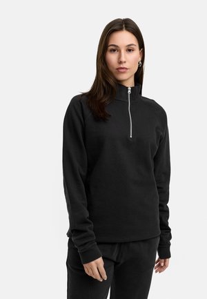 HALF ZIP - Sweatshirt - black washed