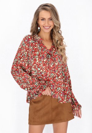 Blus - red multicolor