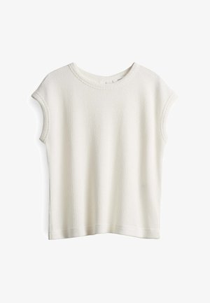 OPUS, LOOSE FIT CROCHET - T-shirt basic - milk